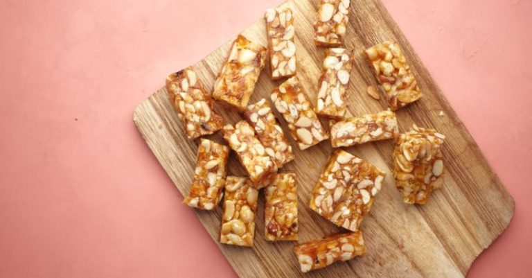 Protein Bars - Homemade Protein Bars on a Cutting Board